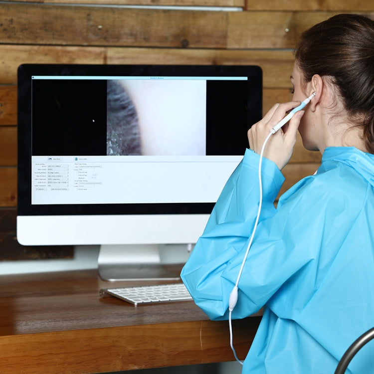 I98 1.3 Million HD Visual Earwax Clean Tool Endoscope Borescope with 6 LEDs, Lens Diameter: 5.5mm (Pink)