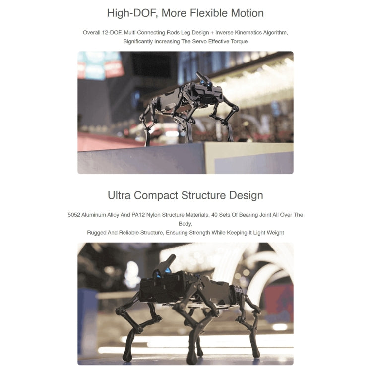 Waveshare WAVEGO 12-DOF Bionic Dog-Like Robot, Basic Version, Basic Version