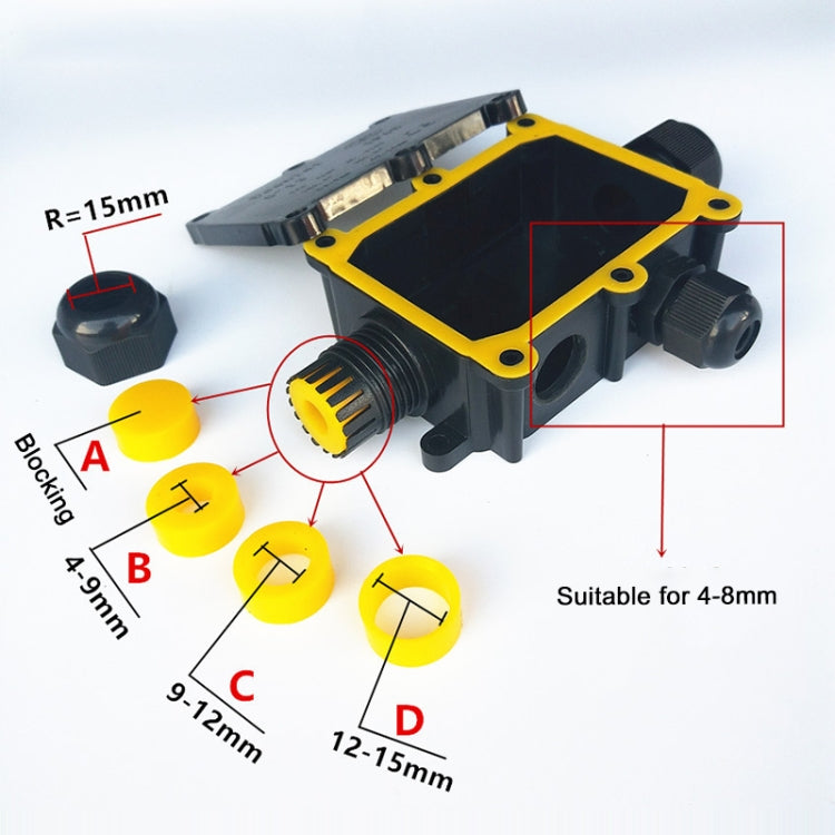 G713 IP68 Waterproof Four-way Junction Box for Protecting Circuit Board