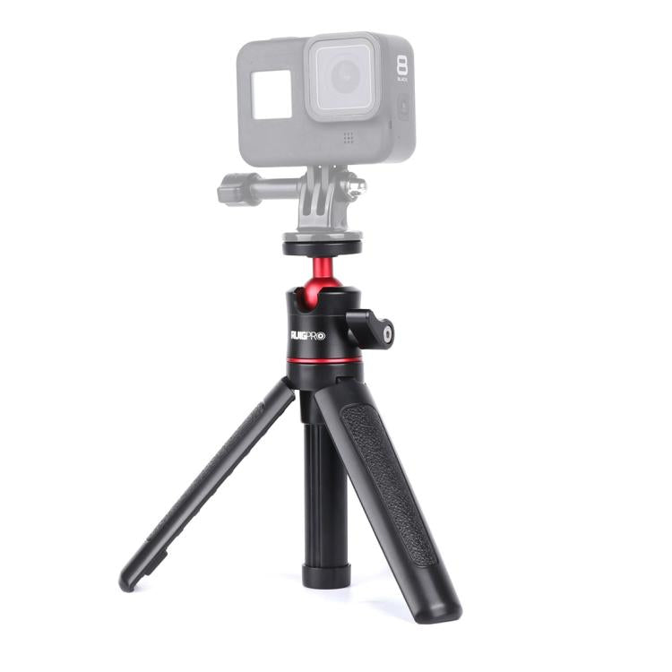 RUIGPRO Multi-functional Foldable Tripod Holder Selfie Monopod Stick with Ball Head for DJI, Insta360, GoPro and Other Action Cameras, Tripod Monopod