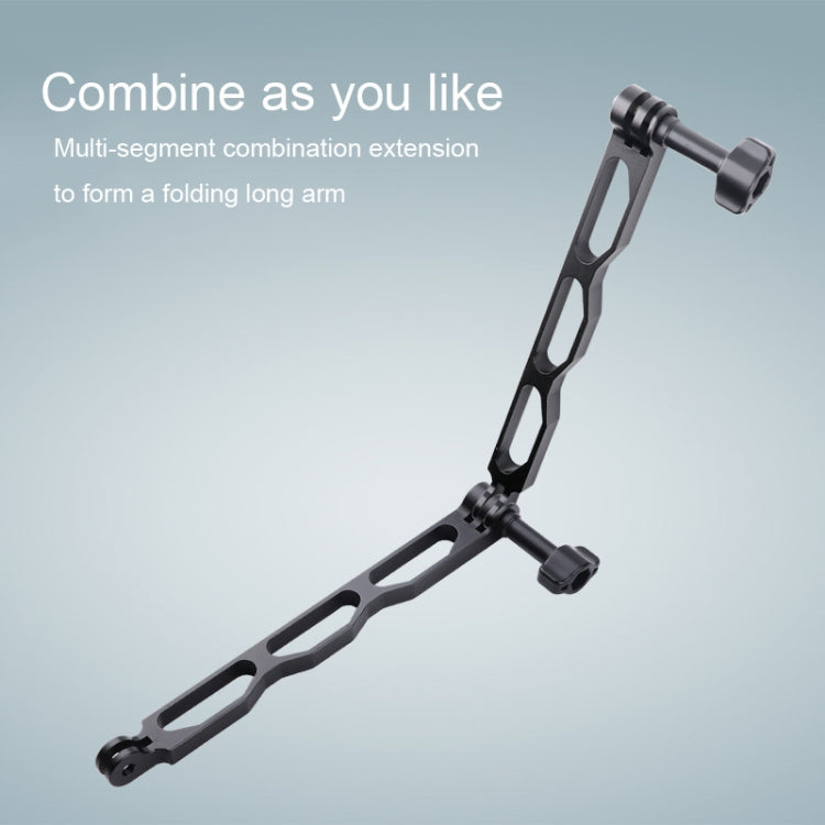 Aluminum Extension Arm for GoPro, Insta360, DJI & Action Cameras (Black)
