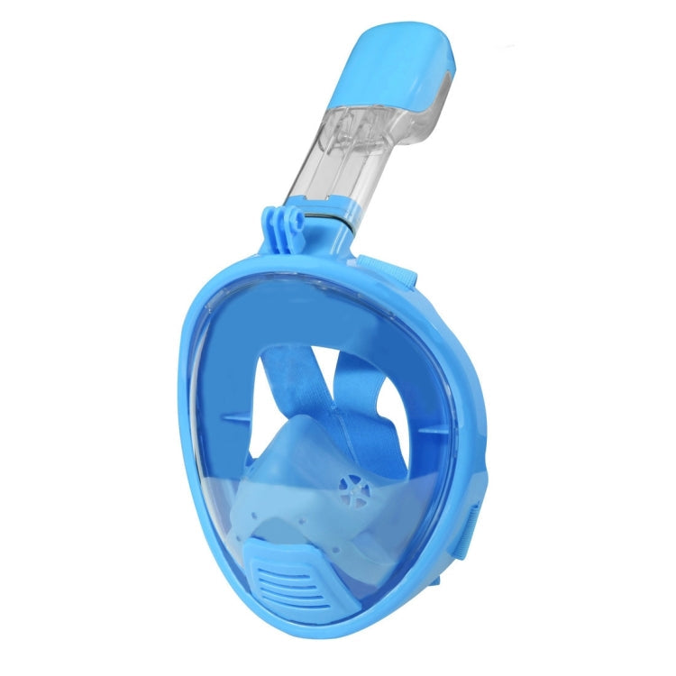 Kids Full Face Snorkel Mask for GoPro, Insta360, DJI & Action Cameras (Blue)