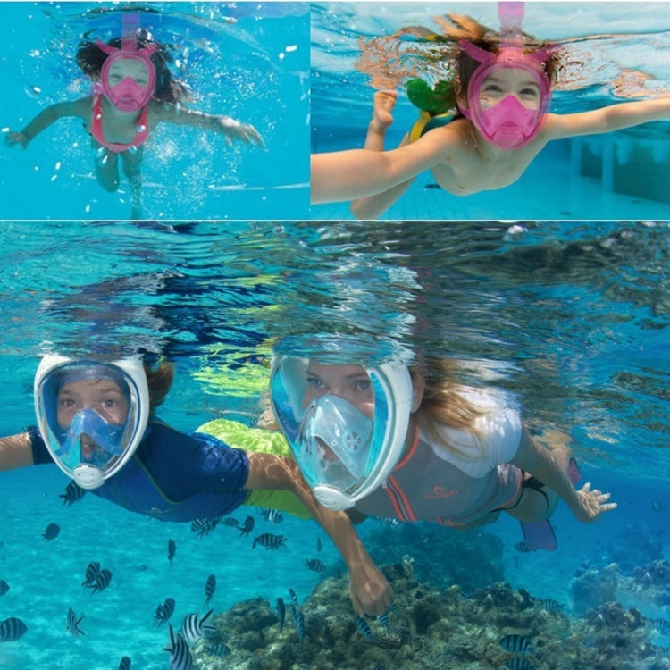 Kids Full Face Snorkel Mask for GoPro, Insta360, DJI & Action Cameras (Blue)