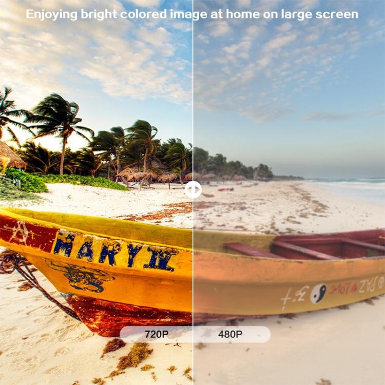 Cheerlux C9 1280x720 720P HD Smart Projector, Support HDMI x 2 / USB x 2 / VGA / AV, C9 (Black Grey), C9 (Black)