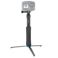 RUIGPRO One-piece Handheld Tripod Selfie Stick Telescopic Monopod Mount for DJI, Insta360, GoPro and Other Action Cameras, Black)