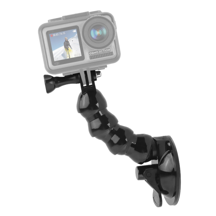 Suction Cup Jaws Flex Clamp Mount for GoPro Hero11/10/9/8/7/6/5/4/3+, DJI Osmo Action, Xiaoyi (Black)