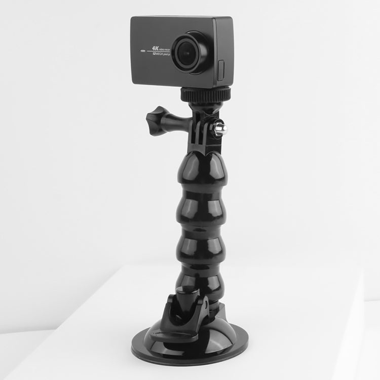 Suction Cup Jaws Flex Clamp Mount for GoPro Hero11/10/9/8/7/6/5/4/3+, DJI Osmo Action, Xiaoyi (Black)