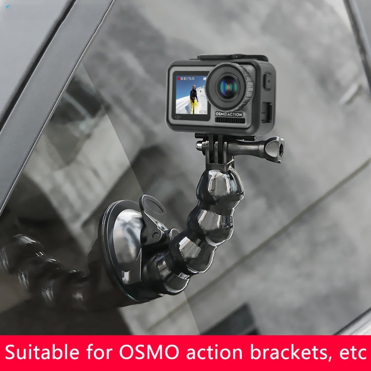 Suction Cup Jaws Flex Clamp Mount for GoPro Hero11/10/9/8/7/6/5/4/3+, DJI Osmo Action, Xiaoyi (Black)