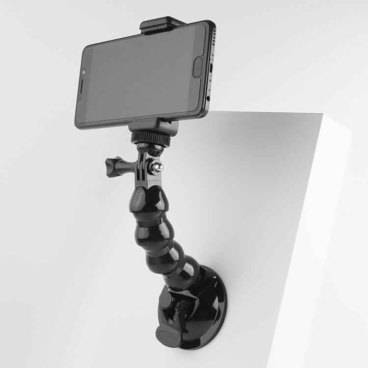 Suction Cup Jaws Flex Clamp Mount for GoPro Hero11/10/9/8/7/6/5/4/3+, DJI Osmo Action, Xiaoyi (Black)