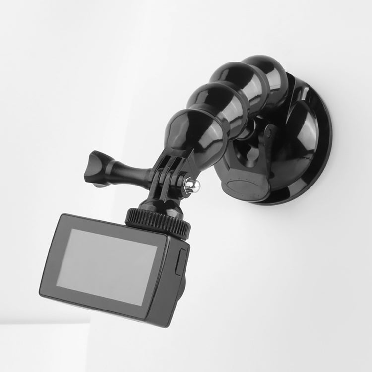 Suction Cup Jaws Flex Clamp Mount for GoPro Hero11/10/9/8/7/6/5/4/3+, DJI Osmo Action, Xiaoyi (Black)