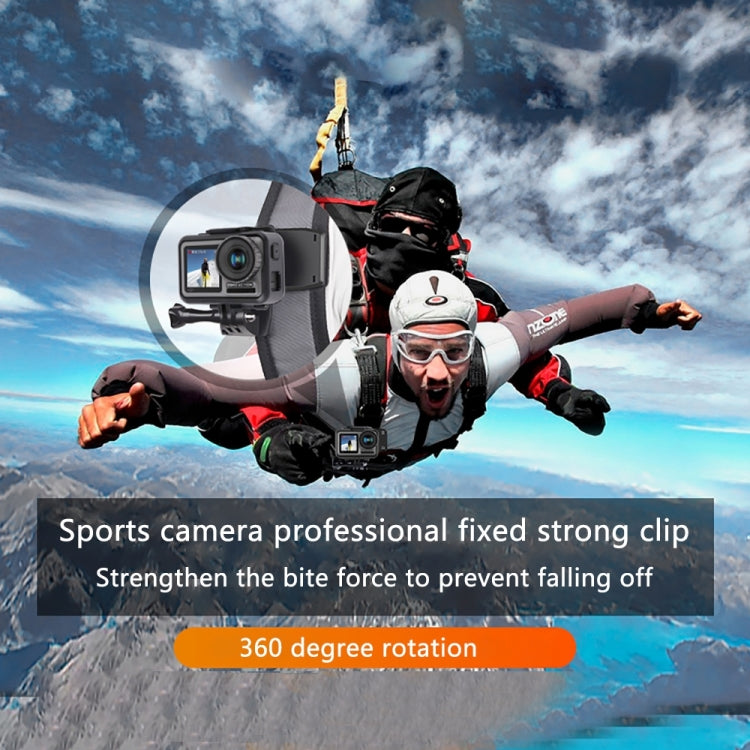 RUIGPRO 360° Rotation Backpack Mount + Phone Clamp for GoPro, DJI Osmo, Xiaoyi Cameras (Black)