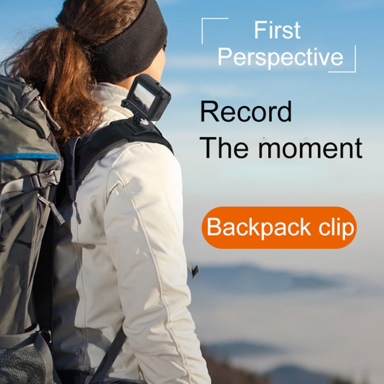 RUIGPRO Hook & Loop Fastener Backpack Mount with Screw for GoPro, DJI Osmo, Xiaoyi Cameras (Black)