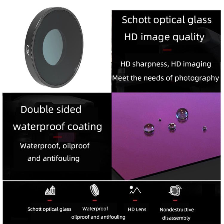 JSR 3 in 1 CPL ND8 ND16 Lens Filter For DJI Osmo Action 3, 3 in 1
