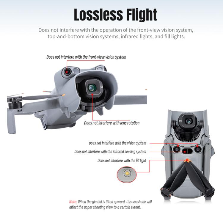 For DJI Mini 4 Pro STARTRC Lens Hood Gimbal Anti-Glare Sunshade Cover, For DJI Mini 5 Pro