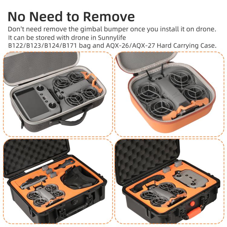 For DJI Neo 2 Sunnylife Quick-Release Gimbal Bumper Drone Lens Camera Guard Bar Protector Bump-proof Guard Bracket, For DJI Neo 2
