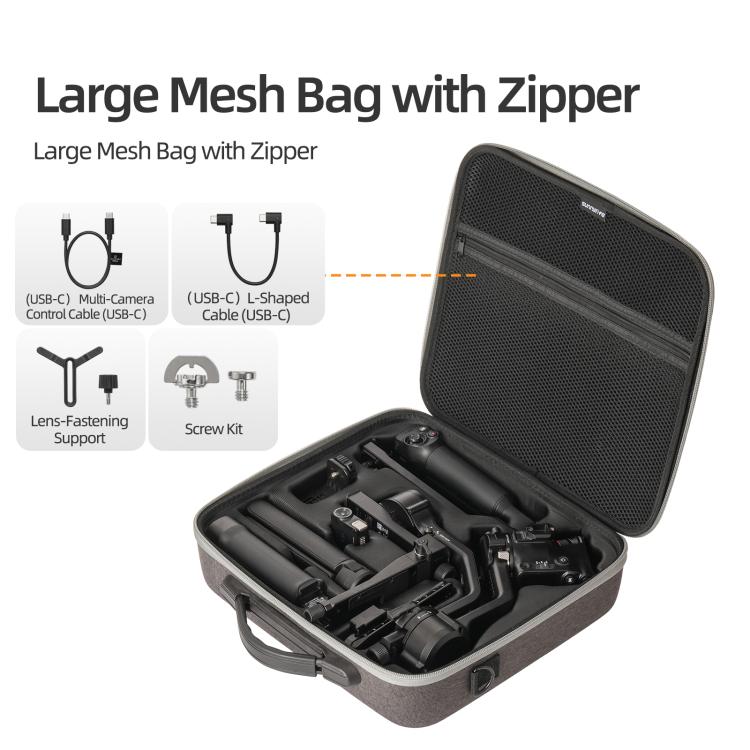 For DJI RS 5 Sunnylife Multifunctional Carrying Case Handbag Shoulder Bags Crossbody Storage Bag, For DJI RS 5