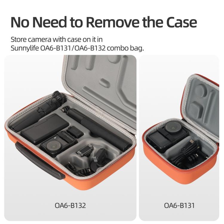 For DJI Osmo Action 6 Sunnylife Protective Case Frame Mount AdapterHousing Case with Detachable Sun Hood, For DJI Osmo Action 6