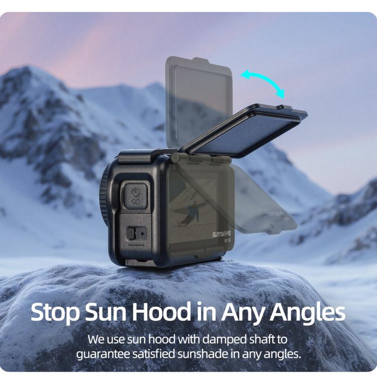 For DJI Osmo Action 6 Sunnylife Protective Case Frame Mount AdapterHousing Case with Detachable Sun Hood, For DJI Osmo Action 6