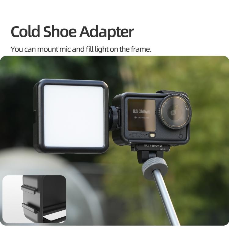 For DJI Osmo Action 6 Sunnylife Protective Case Frame Mount AdapterHousing Case with Detachable Sun Hood, For DJI Osmo Action 6