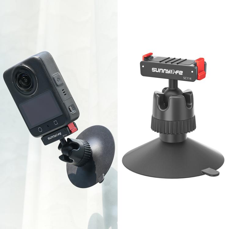 Sunnylife Magnetic Quick-Release Ball-Joint Adapter Mount 360 Rotatable Suction Cup Bracket For DJI Osmo 360 / Action 5 Pro / 4 / 3, For DJI Osmo 360 / Action 5 Pro / 4 / 3
