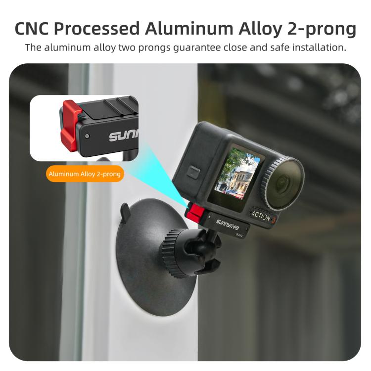 Sunnylife Magnetic Quick-Release Ball-Joint Adapter Mount 360 Rotatable Suction Cup Bracket For DJI Osmo 360 / Action 5 Pro / 4 / 3, For DJI Osmo 360 / Action 5 Pro / 4 / 3