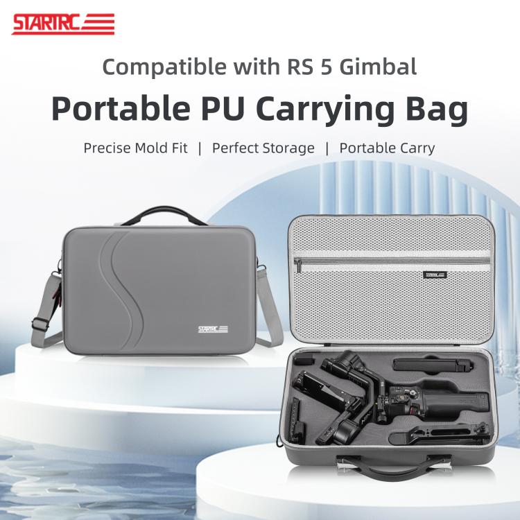 For DJI RS 5 STARTRC Portable PU Storage Bag Box Suitcase, For DJI RS 5