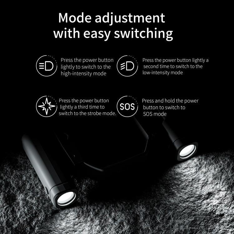 For DJI Mini 4 Pro STARTRC Night Navigation Searchlight LED Flashlight Rechargeable Refill Lighting Signal Light, For DJI Mini 4 Pro
