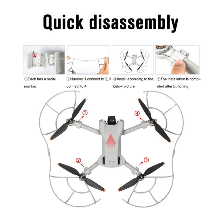 For DJI Mini 4 Pro STARTRC Drone Propeller Protective Guard Anti-collision Ring (Grey)