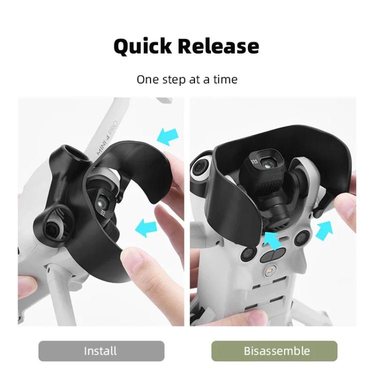 For DJI Mini 4 Pro BRDRC Lens Hood Gimbal Anti-Glare Sunshade Cover, For DJI Mini 4 Pro