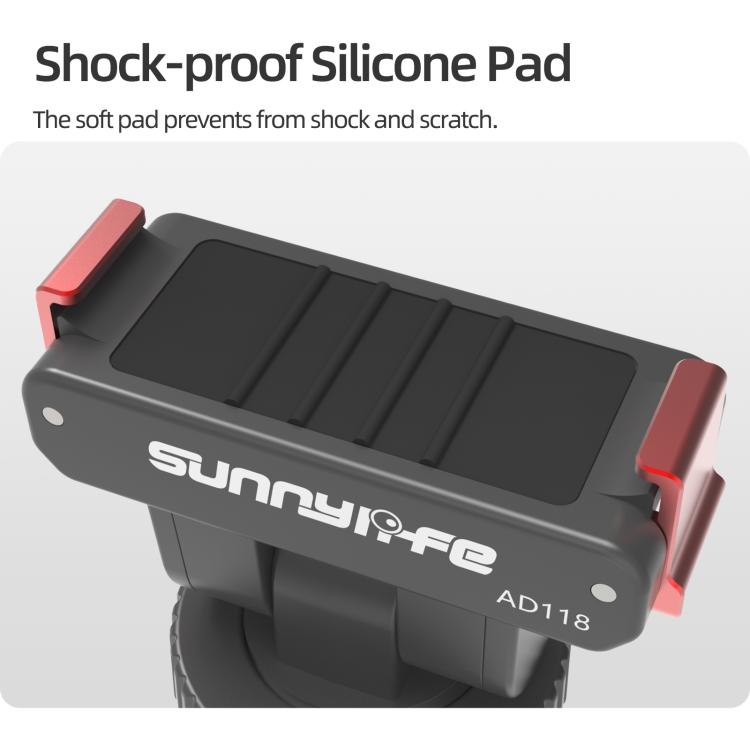 Sunnylife AD118 Sunnylife Cold Shoe Magnetic Quick Release Adapter Mount 1/4 180 Tilt Adjustable Selfie Stick Adapter Stand For DJI Osmo 360 / Action 5 Pro / 4 / 3, AD118 For DJI Osmo 360 / Action 5 Pro