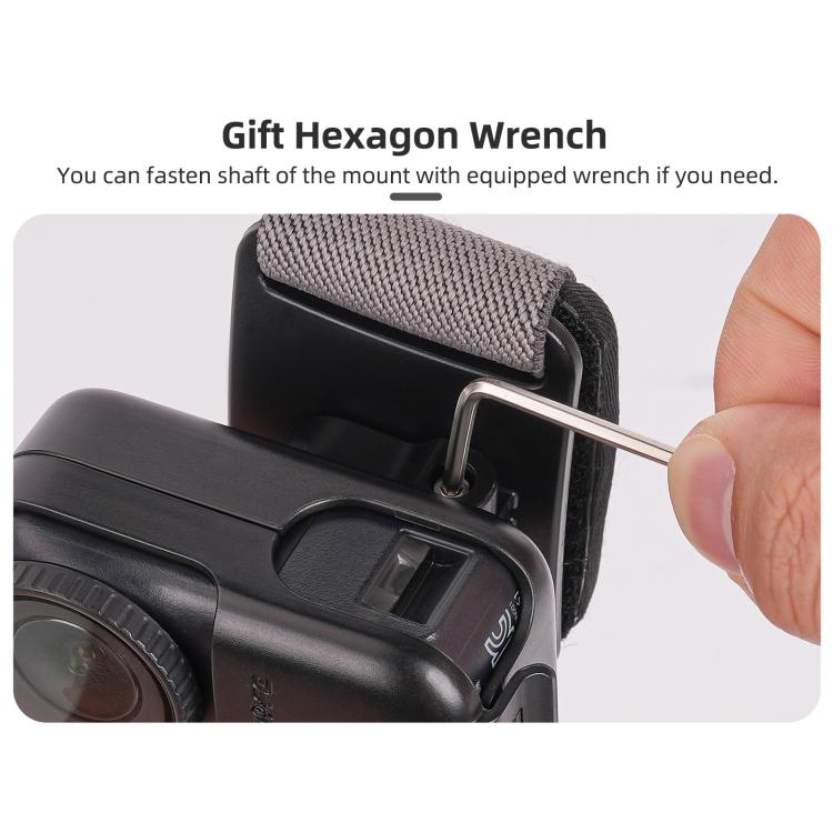 For DJI Osmo Nano Sunnylife 360 Rotation Vertical-Horizontal Head Strap with Adapter Adjustable Head Lanyard Braided Safe Rope