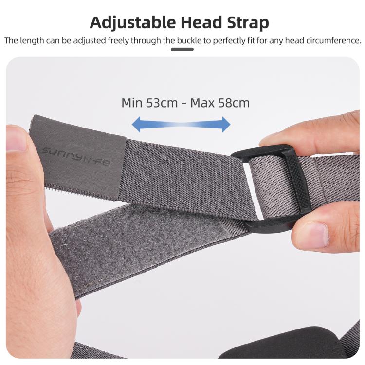 For DJI Osmo Nano Sunnylife 360 Rotation Vertical-Horizontal Head Strap with Adapter Adjustable Head Lanyard Braided Safe Rope
