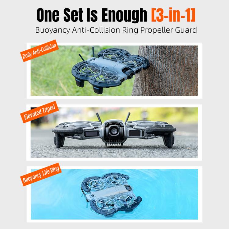 For DJI Neo 2 STARTRC Light Anti-Sink Floating Propeller Guard Bumper, For DJI Neo 2 (Black), For DJI Neo 2 (Orange)
