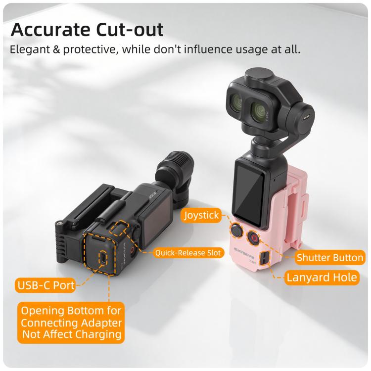 For DJI Osmo Pocket 4P / 4 Sunnylife Handheld Magnetic Mount with Filter Box Tabletop Base Bracket Angles Adjustable Holder, OP4-ZJ185