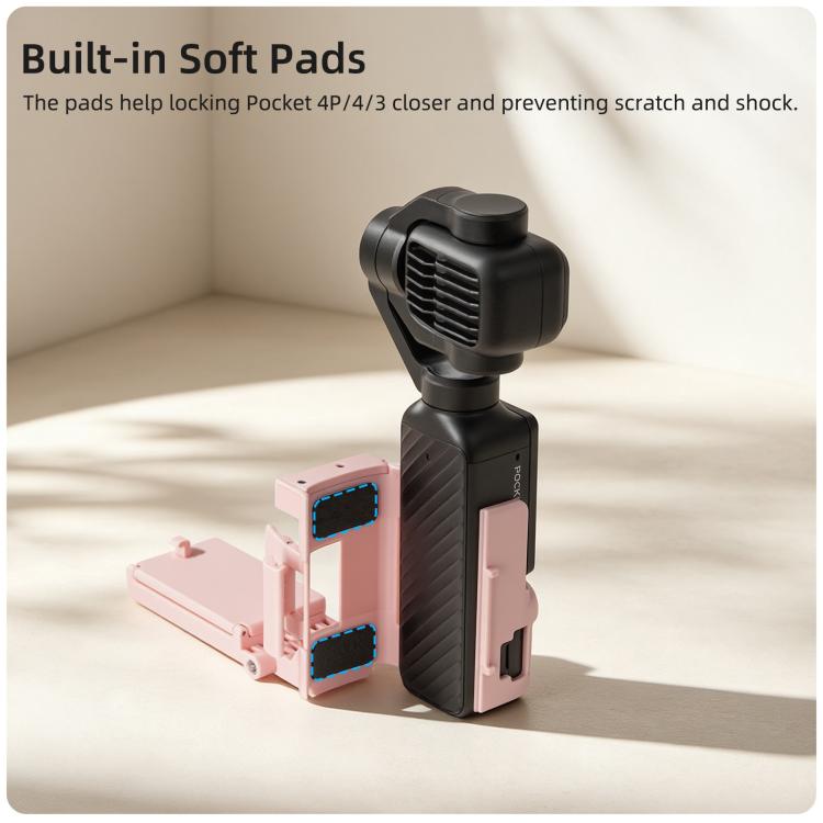 For DJI Osmo Pocket 4P / 4 Sunnylife Handheld Magnetic Mount with Filter Box Tabletop Base Bracket Angles Adjustable Holder, OP4-ZJ185