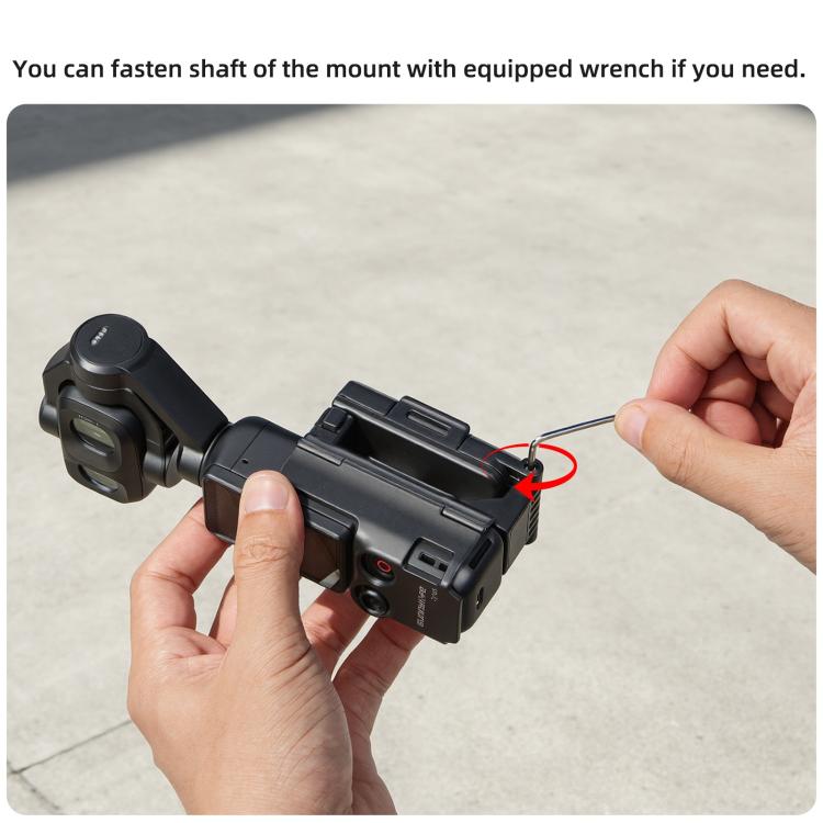 For DJI Osmo Pocket 4P / 4 Sunnylife Handheld Magnetic Mount with Filter Box Tabletop Base Bracket Angles Adjustable Holder, OP4-ZJ185