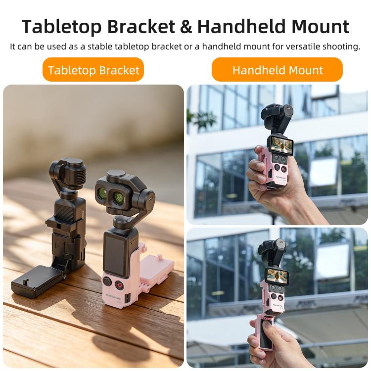 For DJI Osmo Pocket 4P / 4 Sunnylife Handheld Magnetic Mount with Filter Box Tabletop Base Bracket Angles Adjustable Holder, OP4-ZJ185
