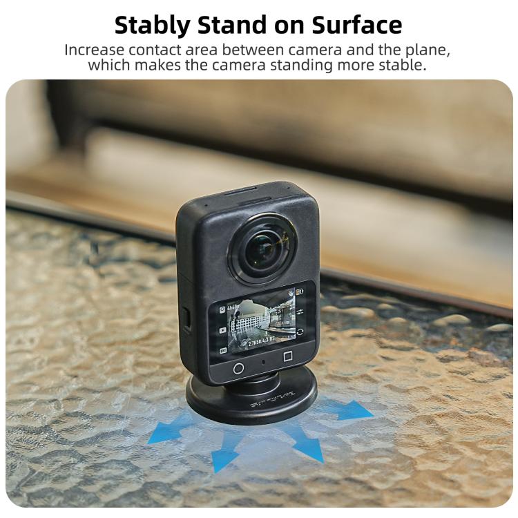 Sunnylife Quick-Release Magnetic Base Mount 1/4 180 Tilt Adjustable Tabletop Base Bracket For DJI Osmo 360 / Action 5 Pro / 4 / 3 / 2, DZ-140 For DJI Osmo 360 / Action 5 Pro