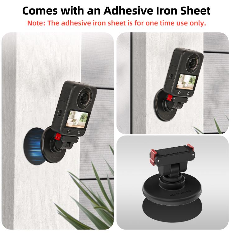 Sunnylife Quick-Release Magnetic Base Mount 1/4 180 Tilt Adjustable Tabletop Base Bracket For DJI Osmo 360 / Action 5 Pro / 4 / 3 / 2, DZ-140 For DJI Osmo 360 / Action 5 Pro