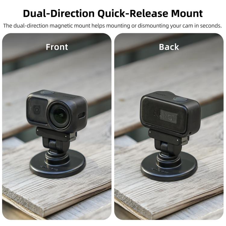 Sunnylife Quick-Release Dual-Direction Magnetic Base Mount 1/4 180 Tilt Adjustable Tabletop Base Bracket For DJI Osmo Nano / Action 6, DZ-141 For DJI Osmo Nano / Action 6