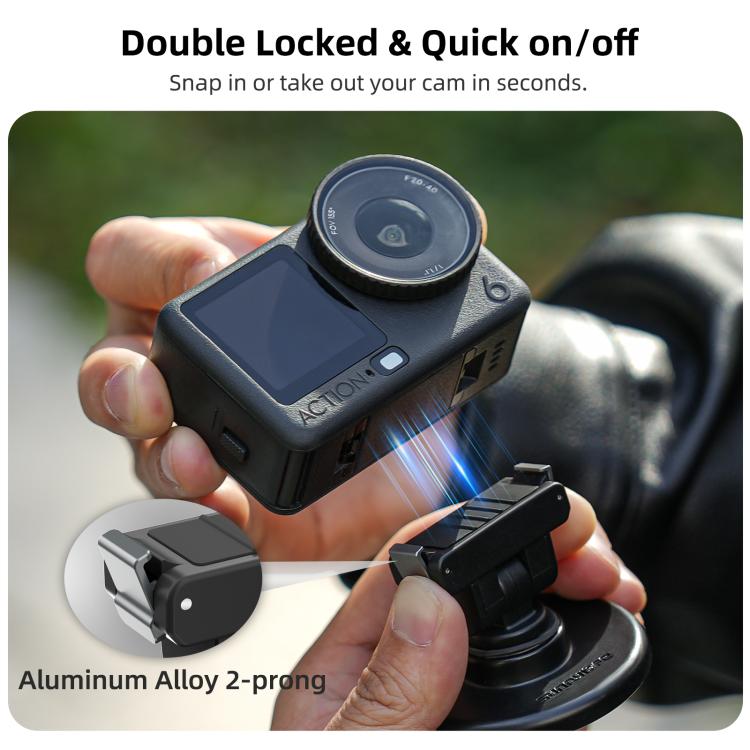 Sunnylife Quick-Release Dual-Direction Magnetic Base Mount 1/4 180 Tilt Adjustable Tabletop Base Bracket For DJI Osmo Nano / Action 6, DZ-141 For DJI Osmo Nano / Action 6