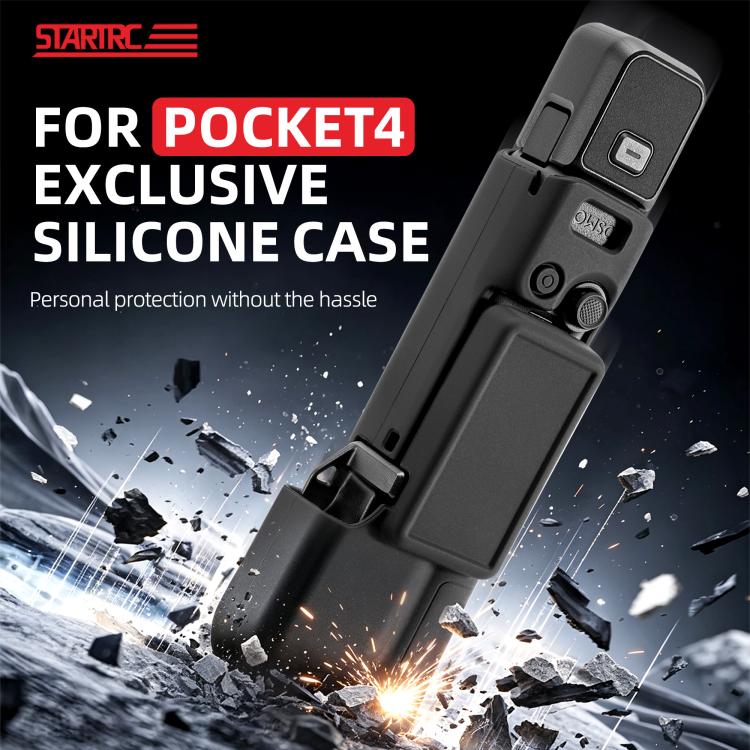 For DJI Osmo Pocket 4 STARTRC 2 in 1 Body Gimbal Lens Silicone Case