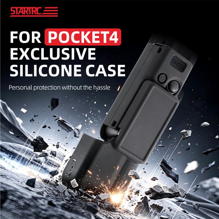 For DJI Osmo Pocket 4 STARTRC 2 in 1 Body Gimbal Lens Silicone Case