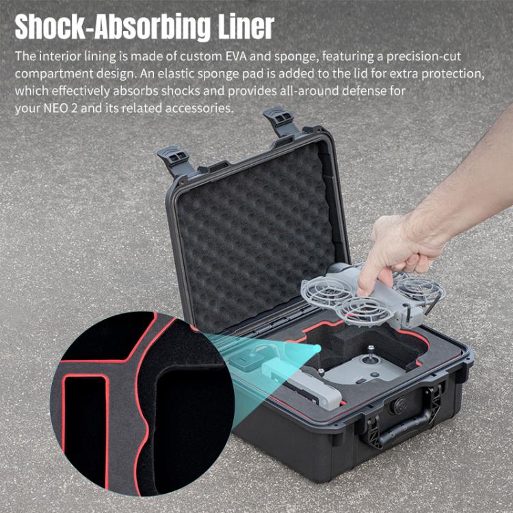 For DJI Neo 2 STARTRC Portable Mini PP Waterproof Explosion-proof Suitcase Storage Box, For DJI Neo 2 Mini Box