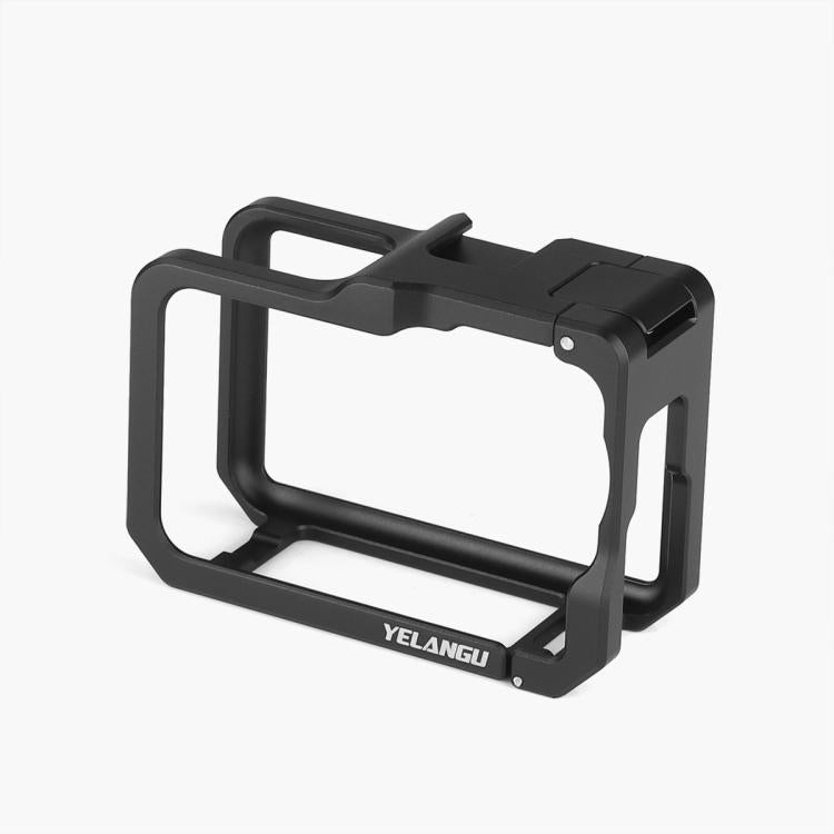 For DJI Osmo Action 6 YELANGU Metal Camera Cage Frame with Cold Shoe, For DJI Osmo Action 6 Cage