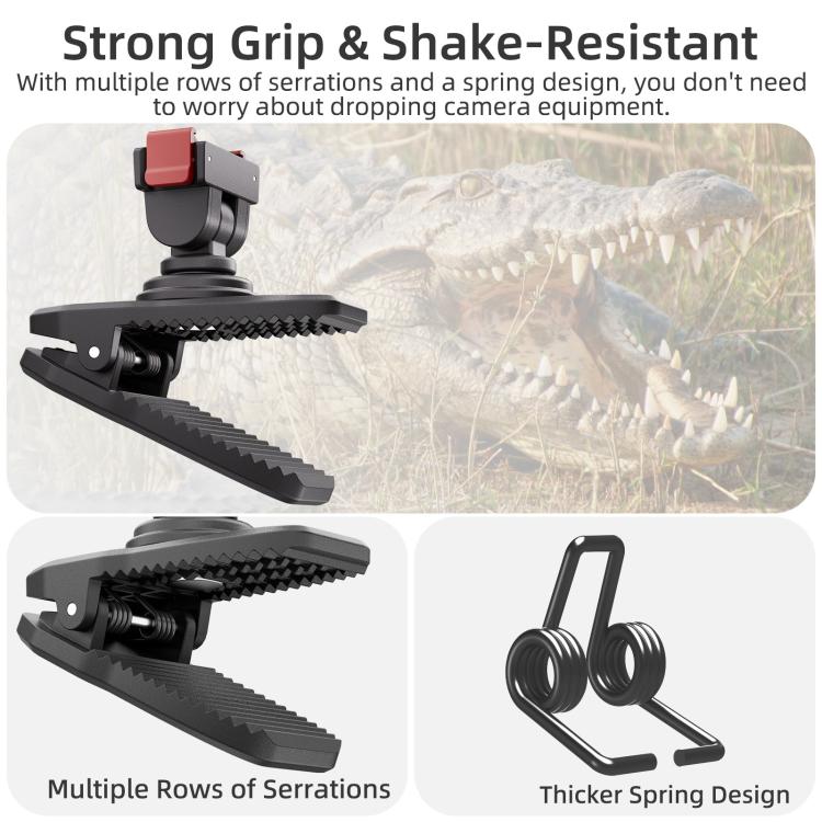 For DJI Osmo Pocket 4 / 3 Sunnylife Magnetic Quick-Release Adjustable Backpack Clip Action Camera Clamp Vertical-Horizontal Mount, For DJI Osmo Pocket 4 / 3 Vertical-Horizontal Mount