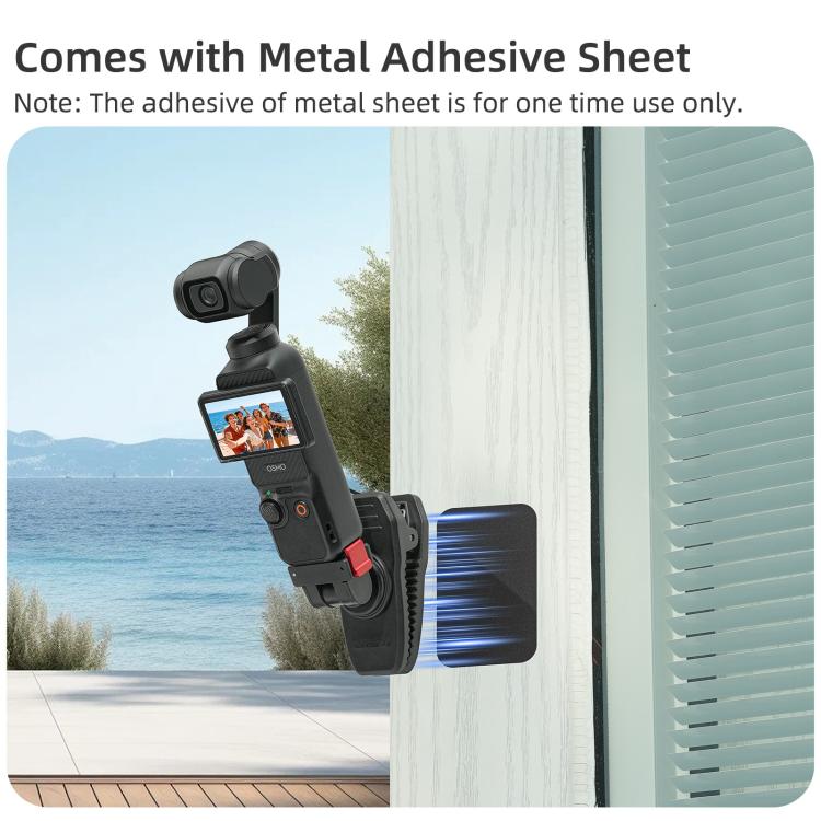 For DJI Osmo Pocket 4 / 3 Sunnylife Magnetic Quick-Release Adjustable Backpack Clip Action Camera Clamp Vertical-Horizontal Mount, For DJI Osmo Pocket 4 / 3 Vertical-Horizontal Mount