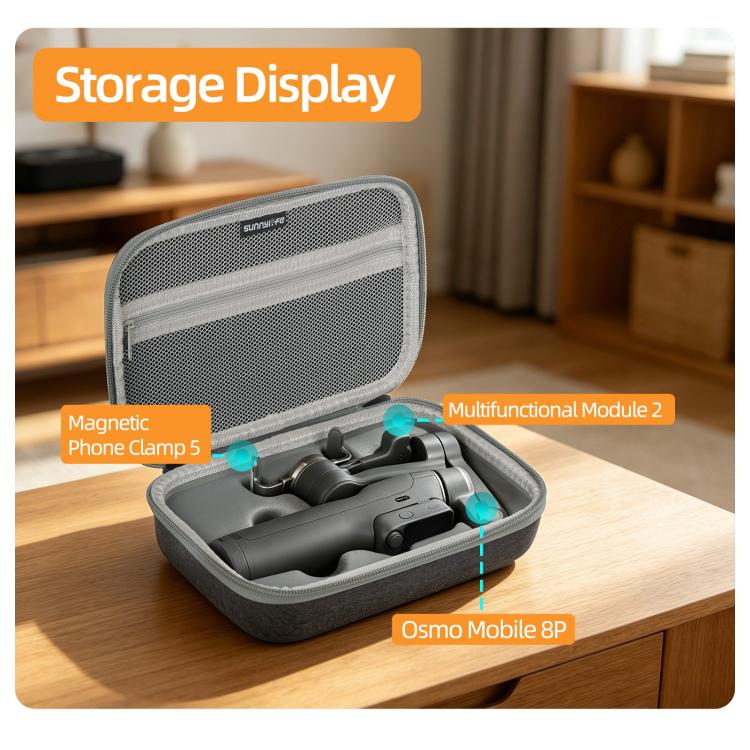 For DJI Osmo Mobile 8P Sunnylife Portable Carrying Case Mini Bag Handbag