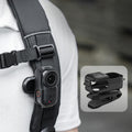 For DJI Osmo Nano Sunnylife Backpack Clip Action Camera Clamp 360 Rotation Vertical-Horizontal Mount 90 Tilt Upgraded Backpack Clip