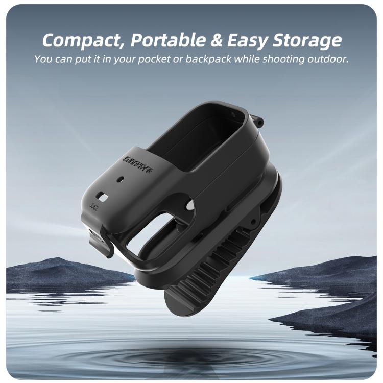For DJI Osmo Nano Sunnylife Backpack Clip Action Camera Clamp 360 Rotation Vertical-Horizontal Mount 90 Tilt Upgraded Backpack Clip